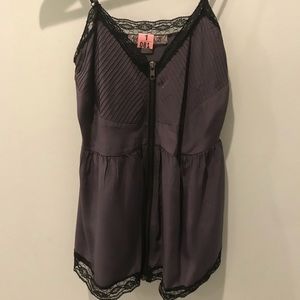 Purple Cami with full zipper front